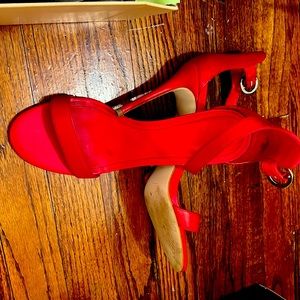 Guess Red Sandal Stilettos